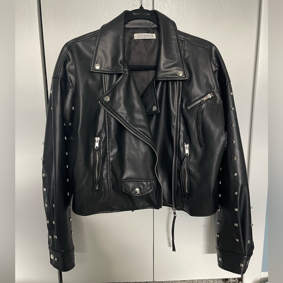 *NWOT* 12th Tribe DREUX VEGAN LEATHER
STUDDED JACKET - Picture 7 of 7